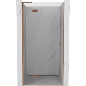 Mexen Mist-H L лява душ врата 80 см, прозрачна, матирано медно - 8A5L-080-000-65-00-L (8A5L-080-000-65-00-L)