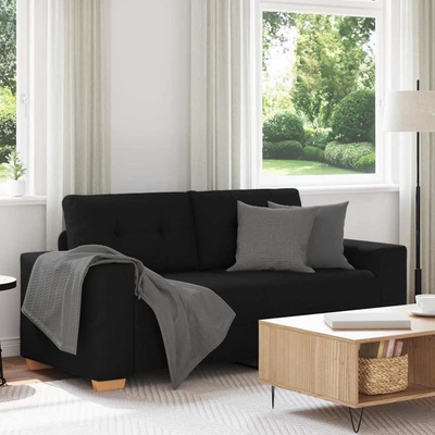 vidaXL Loveseat Sofa 140 cm textil černá