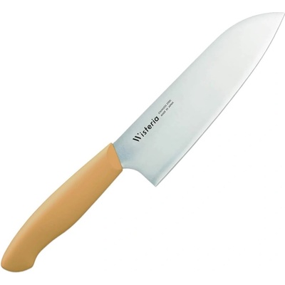 TOJIRO Кухненски нож Tojiro Fuji Cutlery Santoku Wisteria, 17 см, неръждаема стомана, жълт (FC-682)