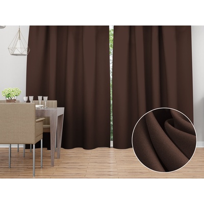 Biante Dekoračný záves Rongo RG-083 Čokoládovo hnedý 140x260 cm