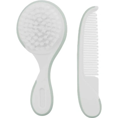 KikkaBoo Комплект гребен и четка за коса KikkaBoo - Utility, Mint (31303040111)