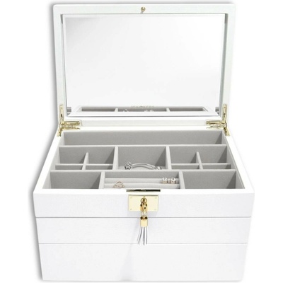 Stackers luxusní šperkovnice 3v1 Orchid White Leather bílá 75457