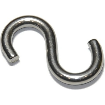 S hák, nehrdz. oceľ A2, 4mm