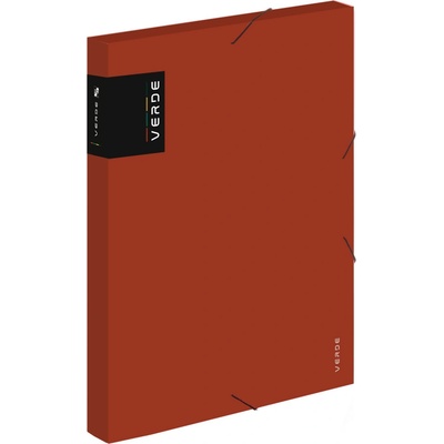 VERDE Krabica PP s gumou A4 tehlová