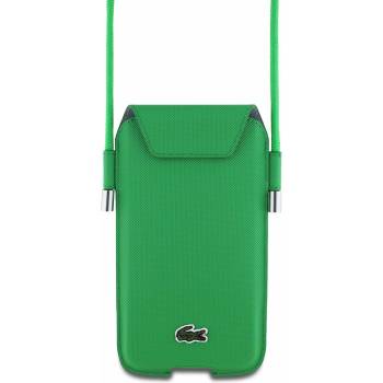 Lacoste PVC Iconic Petit Pique Phone Pouch XL- кожен калъф с връзка за мобилни телефони (зелен)