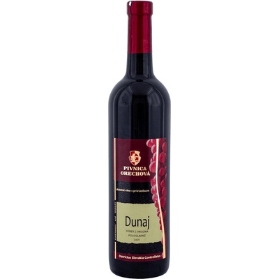 Pivnica Orechová Dunaj Výber z Hrozna Polosladké 12% 0,75 l (čistá fľaša)