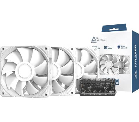 Montech E28 PWM 3 in 1 Pack White