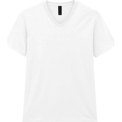 Gildan bavlněné tričko do V Softstyle bílá