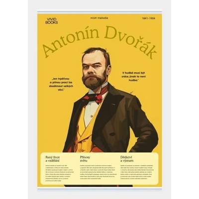 Plátěný obraz Antonín Dvořák 1000 × 1400 mm