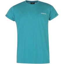 Giorgio Essential Roll up Sleeve T Shirt Mens Teal