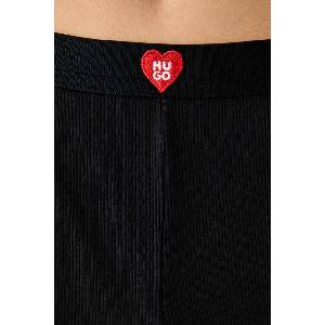 HUGO късо долнище на пижама дамско от модал heart shorts (50566638) - answear - 87,82 лв