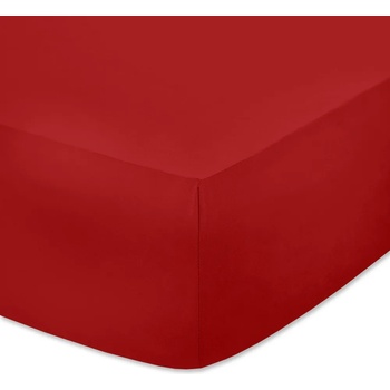 Image 1 of Червен чаршаф с ластик - плътно трико