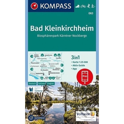 Kompass 063 Bad Kleinkirchheim 1:25 000 turistická mapa