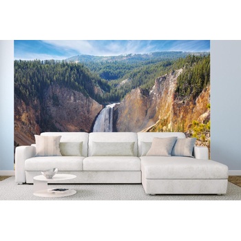 DIMEX ART s. r. o Самозалепваща се флизелинова фототапета водопадът йелоустоун 375 x 250 см