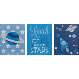 Premier Housewares Детски картини в комплект от 3 броя 16x20 cm Reach for the Stars - Premier Housewares (2800776)