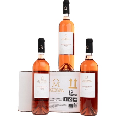 Holy Great Monastery of Vatopedi Био Вино розе Гренаш Руж и Сира р. 2023 - Multipack