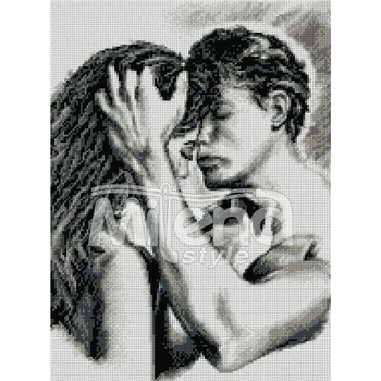 Milena Style Влюбени сърца - гоблен със схема конци dmc 1: 4