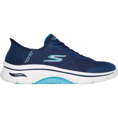 Дамски маратонки Skechers Go Walk Arch Fit 2.0 - Valenc Slip On Trainers Womens - Navy/Aqua