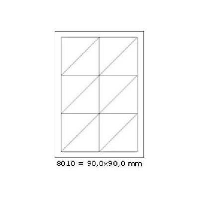CDRmarket Самозалепващи етикети 90 x 90 mm, 12 етикети A4, 100 листа (R0100.8010A)