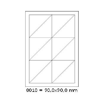 CDRmarket Самозалепващи етикети 90 x 90 mm, 12 етикети A4, 100 листа (R0100.8010A)