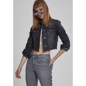 Urban Classics Дамско късо дънково яке в черен цвят Urban ClassicsMODEL347 SALE - , размер L