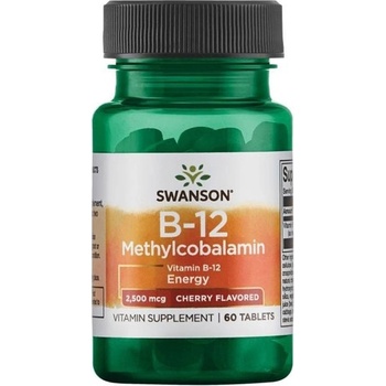Swanson B-12 Methylcobalamin, 2500 mcg, 60 таблетки, Swanson (SWU783)