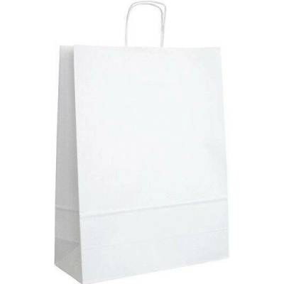 Papírová taška bílá ExtraTWIST 320x120x410 mm s krouceným uchem