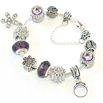 Fashion Jewerly Fialová luxusní květina 1587