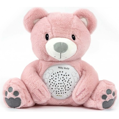 Medvídek s projektorem Milly Mally 30 cm růžový