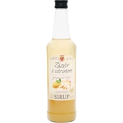 Jan Blahovec Hýskovský sirup Zázvor s citronem 0,6 l
