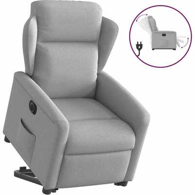vidaXL 11461.3310281 Elektrické zvedací polohovací obláčkově šedé textil