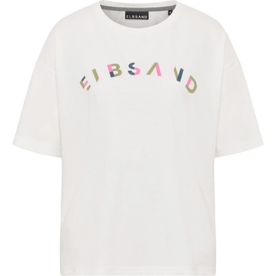 ELBSAND Дамска тениска ELBSAND Women's Moana T-shirt - Cloud White / Mulitcolor (916-6652-0112)