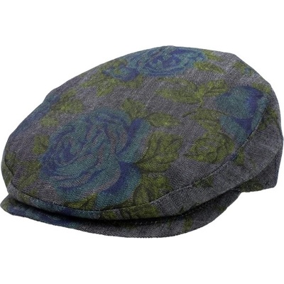 Fiebig Headwear since 1903 Džínová Békovka s extravagantním kvetinovým printem