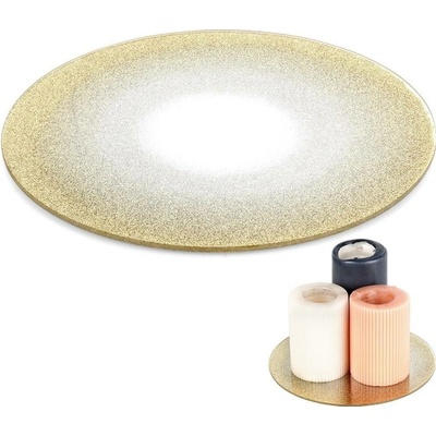 Home Styling Collection Dekorační brokátový talíř 20 cm zlatý