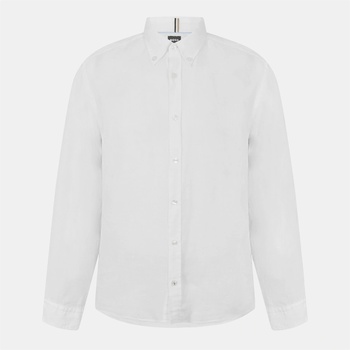 HUGO BOSS Риза Boss Men's H Liam Black Long Sleeve Plain Shirt - White 100