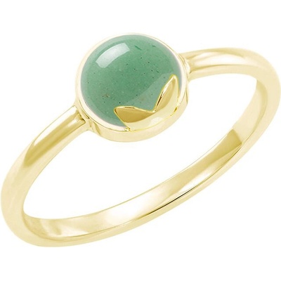 Eppi Zlatý prsten s cabochon avanturínom Leman R37712