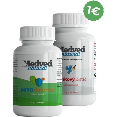 Medveď natural MITOdefence 60 kapsúl a Bunkový čistič 30 kapsúl