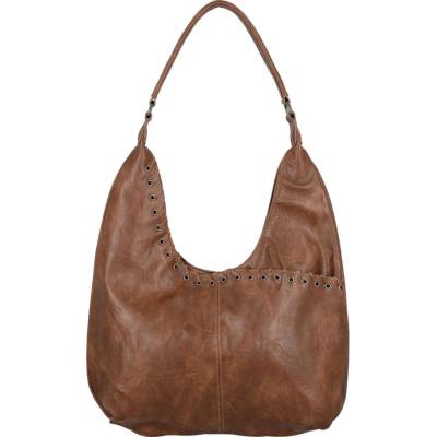 Sara Moda stylová dámská koženková kabelka na rameno Z3032-1 COFFEE