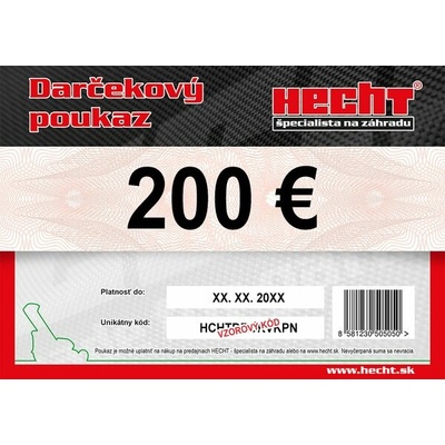 Elektronický darčekový poukaz v hodnote 200 €