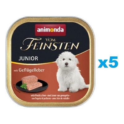 Animonda Vom Feinsten Junior Dog drůbeží játra 5 x 150 g