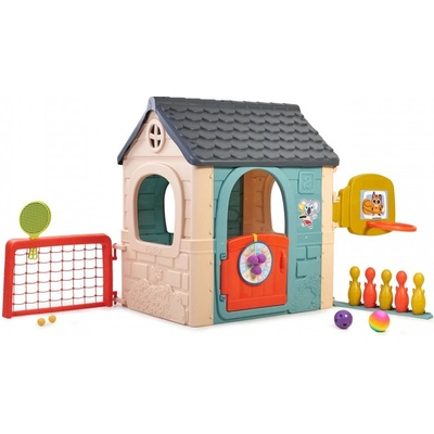 FEBER zahradní domeček Activity House Casual Multifunkční 6v1 s hrami – Hledejceny.cz
