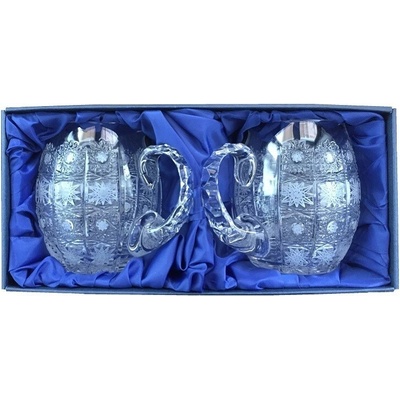 Bohemia Crystal Broušené sklenice na pivo brus Klasik 2 x 500 ml