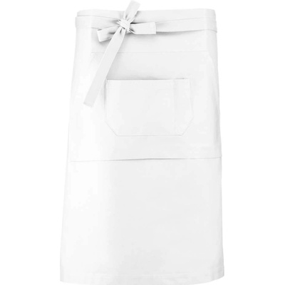 Kariban Zástěra do pasu dlouhá s kapsami Long bílá