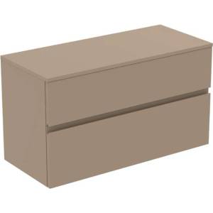 Ideal Standard Finesse - Шкафче за умивалник, 100x44x56 см, 2 чекмеджета, Matt Greige E3424UP (E3424UP)