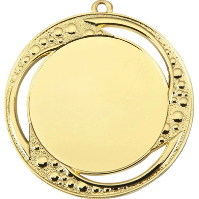 Medaile průměr 70 mm bublinky Zlatá