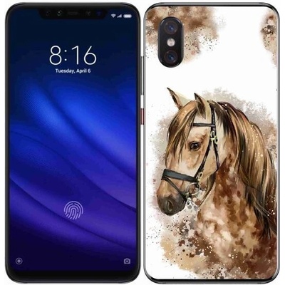 Pouzdro mmCase Gelové Xiaomi Mi 8 Pro - hnědý kreslený kůň