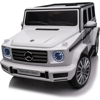 ROLLZONE Mercedes-Benz G500 12V - Детски акумулаторен джип, Бял, EVA гуми, 4x4 (XMX627-бял)