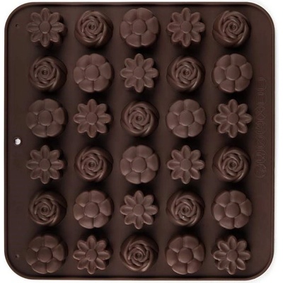 Banquet Formičky na čokoládu silikonové Culinaria Brown 21,4x20,6cm mix tvarů