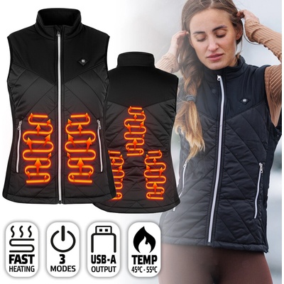 Insportline Electronics dámská vyhřívaná vesta Warmher černá – Zboží Dáma