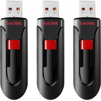 SanDisk Cruzer Glide 32GB USB 2.0 (3-Pack) (SDCZ60-032G-G46T)